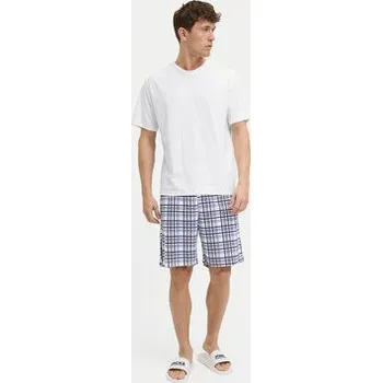 Pánské pyžamo Jack & Jones Pyžamo Max 12277165 Bílá Standard Fit XXL