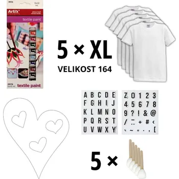 omalovánky Davona Sada malování na trička XL (5ks)