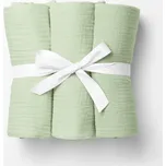 Mušelínová plena/dečka Nature MSN-067 Pastelově pistáciová - ZVÝHODNĚNÁ SADA 3 KS 120x120 cm - Sada 3 ks