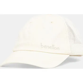 Kšiltovka Kšiltovka United Colors of Benetton béžová barva, hladká, 6QNGUA01D 01X, vel. ONE SIZE