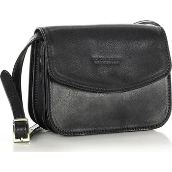 Kabelka Kožená crossbody kabelka Marco Mazzini 2M48 černá