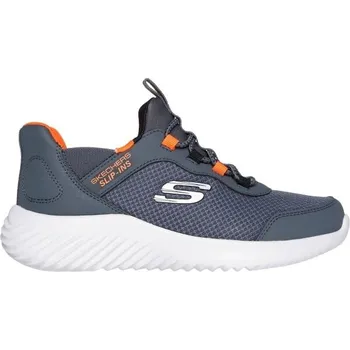 Chlapecká obuv Dětská volnočasová obuv Skechers BOUNDER - BRISK-BURST 27 Tmavě šedá, Oranžová, Bílá