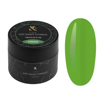 Speciální výtvarná barva F.O.X - art-paint Vitrage green, 10 ml