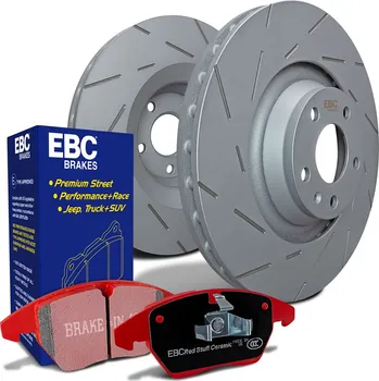 Brzdový komplet EBC sada brzd PD07KR | destičky Redstuff & kotouče Ultimax zadní PD07KR016