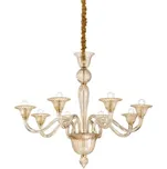 Ideal Lux BRIGITTA SP8 závěsné svítidlo 8x E14 40W bez zdroje 89cm IP20, jantarové
