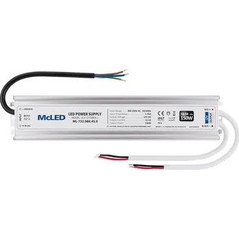 LED páska McLED ML-732.088.45.0 Napájecí zdroj 150W, DC12V/12,5A, IP67, hliníkové provedení