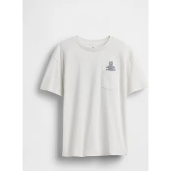 Chlapecké tričko GAP Chlapecké Dětské tričko s kapsičkou Brannan Unisex GAP Bílá 116/122 (2818724)