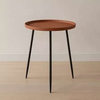 Konferenční stolek Leitmotiv Nimble – hnědý příruční stolek Ø 50 × 36 cm