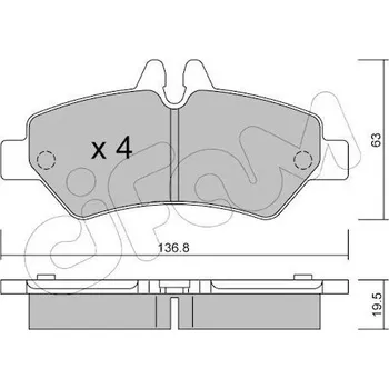 Auto-moto Sada brzdových destiček, kotoučová brzda CIFAM 822-672-0