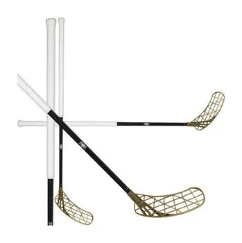 Florbalová hůl Zone floorball SUPERLIGHT 27 THIN black/gold Florbalová hůl černá / zlatá, Pravá (pravá ruka dole), 104cm (=114cm)