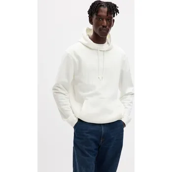 Oblečení a móda GAP Pánské Mikina s logem a kapucí GAP Bílá S (2457392)
