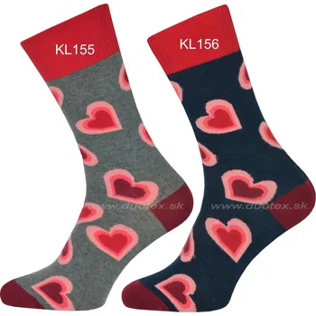 Dámské ponožky STEVEN Valentýnské ponožky Steven-136-155 Barva: KL156-tm.modrá, Velikost: 41-43(27-28)