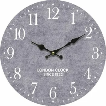 Hodiny Casa de Engel Home Dřevěné nástěnné hodiny, 0/12 Fialová UNI (2781009)