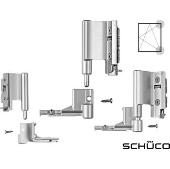 pant SCHUCO Spodní pant Royal S/AWS 130 kg Povrch: Stříbrná, Typ: P