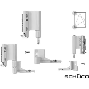SCHÜCO Spodní pant Royal S/AWS 130 kg Povrch: Bílá, Typ: L