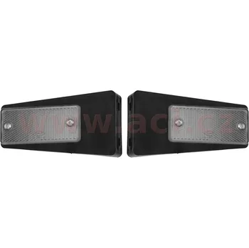 Příslušenství osvětlení automobilu Univerzální odrazka obdélníková s montážním držákem, bílá (90x40 mm) 2 ks