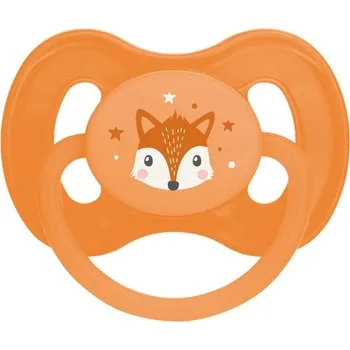 dudlíky Canpol babies Dudlík kaučukový třešinka 6-18m Cute Animals ORANŽOVÝ