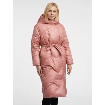 Dámské oblečení Orsay Dámské Starorůžový dámský péřový kabát ORSAY Růžová S (2826336)