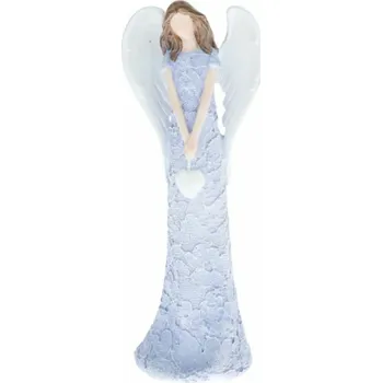 Vánoční dekorace Casa de Engel Home Polyresinový anděl se srdcem, 1/32 Fialová UNI (2813264)