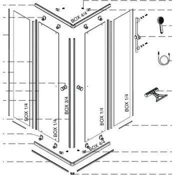 Sprchová vanička Sprchová vanička Aurlane bílá SCAB301_4