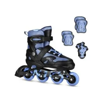 Kolečkové brusle Sada kolečkových bruslí a chráničů NILS Extreme NA0189 modrá - - Výběr variant -