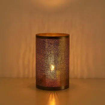 Svíčka House Doctor – Stínítko na svíčku Hessian, zeleno-zlaté, velké