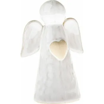 Vánoční dekorace Casa de Engel Home Porcelánový anděl se srdcem, 6/36 Fialová UNI (2814829)