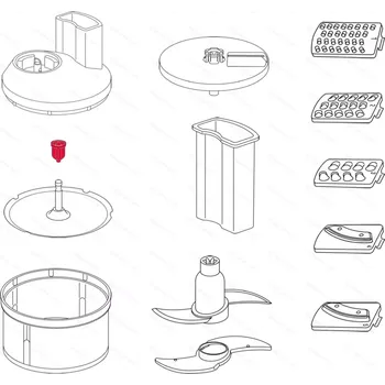 Spojka poklice multifunkčního kráječe Bamix SLICESY, 4 mm