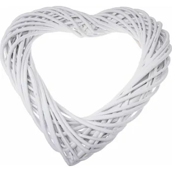 Bytová dekorace Casa de Engel Home Věnec z proutí - srdce, 0/60 Fialová UNI (2813179)