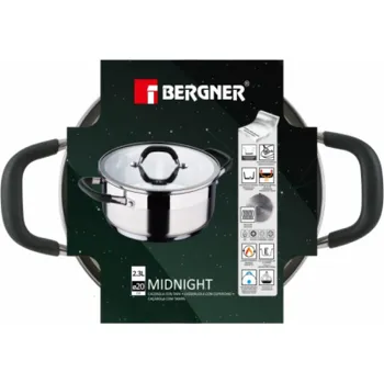 Hrnec Kastrol s poklicí nerez MIDNIGHT 20 cm 2,3 litru BG-32082-MM