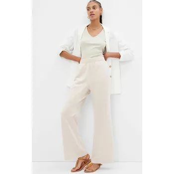 GAP Dámské Široké tepláky straight high rise GAP Béžová XXL (2217665)