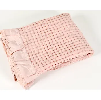 Vaflová osuška v romantickém stylu 70x140 růžová