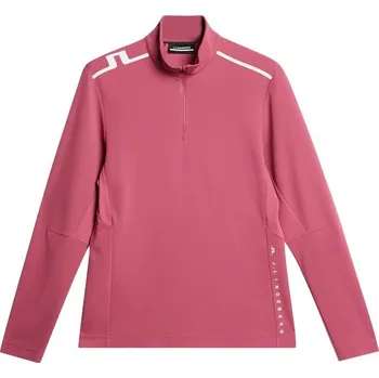 Pánská mikina J.Lindeberg mikina Leon Quarter Zip 25 - růžová: Pánské L