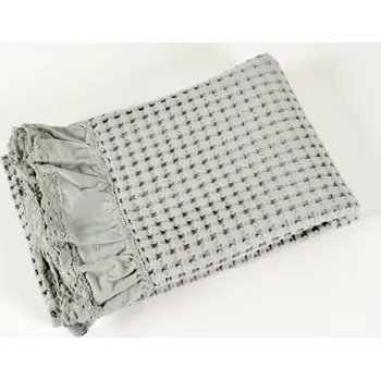 Vaflová osuška v romantickém stylu 70x140 tmavá máta