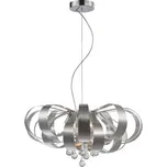 Luxera RIBBON CRYSTAL závěsné svítidlo 6x G9 33W bez zdroje 60cm IP20, hliníkové