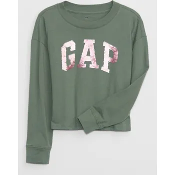 GAP Dívčí Dětské tričko s metalickým logem Gap Zelená 116/122 (2438996)