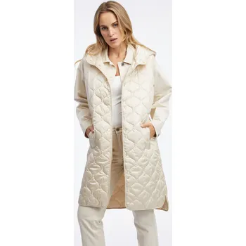 Dámské oblečení Orsay Dámské Béžová dámská dlouhá prošívaná vesta ORSAY Béžová S (2476190)