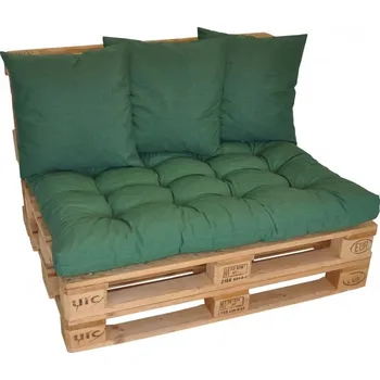 Podsedák Nábytek PEGAS Polstry na paletový nábytek sada EASY - látka tmavě zelený melír