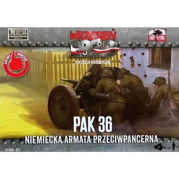 Plastikový model PAK 36 German antitank gun (2x guns, 6x fig.) - First to Fight PL1939-022