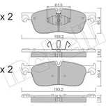 Sada brzdových destiček, kotoučová brzda METELLI 22-1123-0