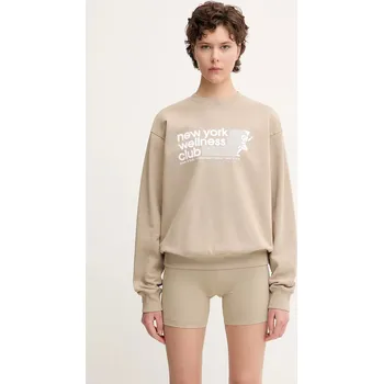 Dámská mikina Bavlněná mikina Sporty & Rich Usa Wellness Club, S, béžová, 80X