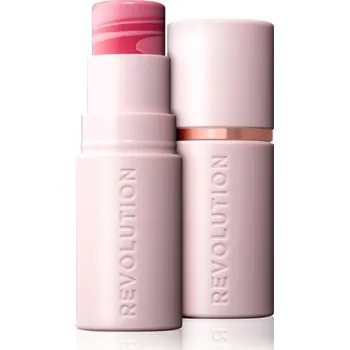 Přípravek na tvář Revolution Skin Silk Blush Stick krémová tvářenka v tyčince odstín Light Pink Marble 4.5 g