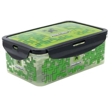 Svačinový box Svačinový box Minecraft průhledný 1070ml