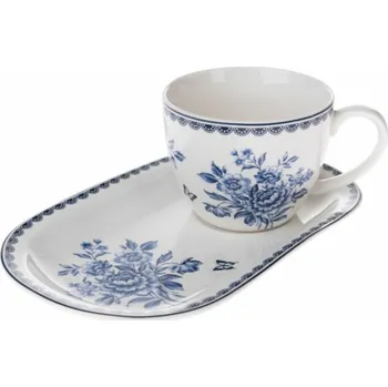 Casa de Engel Home Porcelánový hrnek s podnosem, 445ml, 6/18 Fialová UNI (2800662)