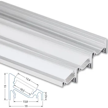 Stavební profil McLED ML-761.093.02.2 Rohový hliníkový profil RN, 19x15mm, vč. matného difuzoru, 2m