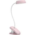 Philips Donutclip stolní LED lampa na klip 1x3W 175lm 4000K IP20 USB, krokové stmívání, růžová