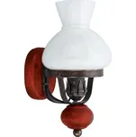 Prezent VICTORIA nástěnné svítidlo 1x E27 60W bez zdroje IP20, antická zlatá/třešňové dřevo