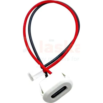 Elektronická stavebnice LaskaKit_cz Napájecí kabel JQ-118 USB-C do JST-PH-2 2mm 10cm Bílá