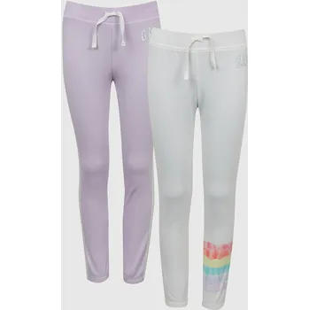 GAP Dívčí Dětské tepláky, 2 ks GAP Bílá Fialová 128/134 (2213547)