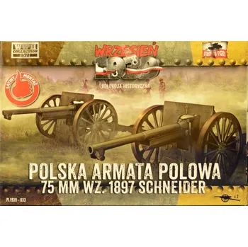 Plastikový model Cannon 75mm wz.1897 Schneider (2 pcs.) - First to Fight PL1939-033